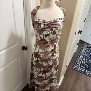 New with tags Tommy Bahama Strapless Brown and White Dress New with tags